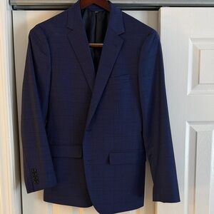 Bonobos Dark Blue Checkered Blazer